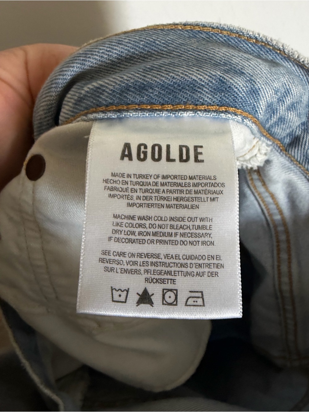 AGOLDE 90’s Pinch Waist Jeans in Focus Lightwash Straight Leg Jean size 26 EUC - Picture 11 of 12